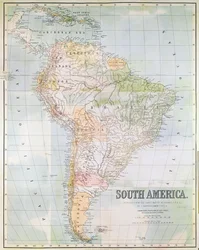 Kaart van Zuid-Amerika
